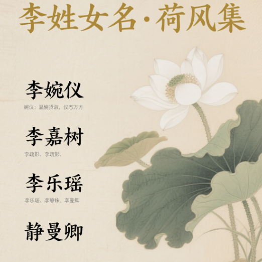 姓李女孩好听的名字大全