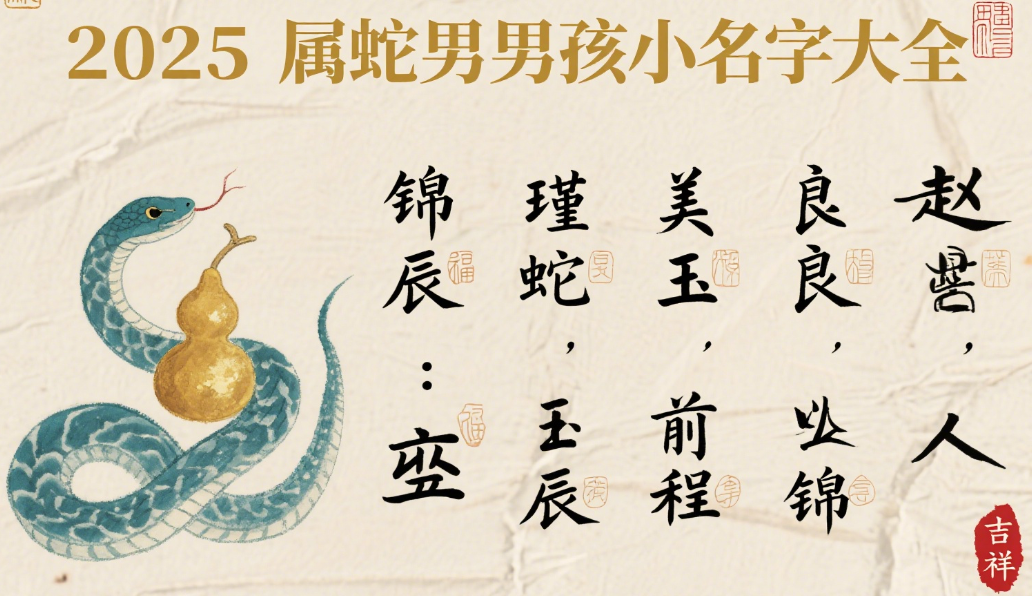 男孩小名字大全2025年属蛇取名