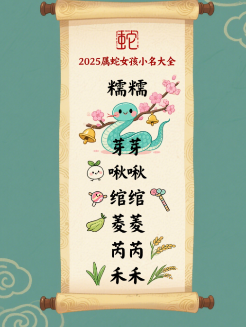 女孩小名字大全2025属蛇
