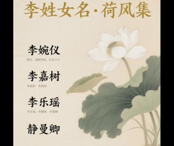 姓李女孩好听的名字大全