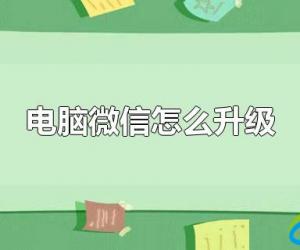 电脑微信怎么升级